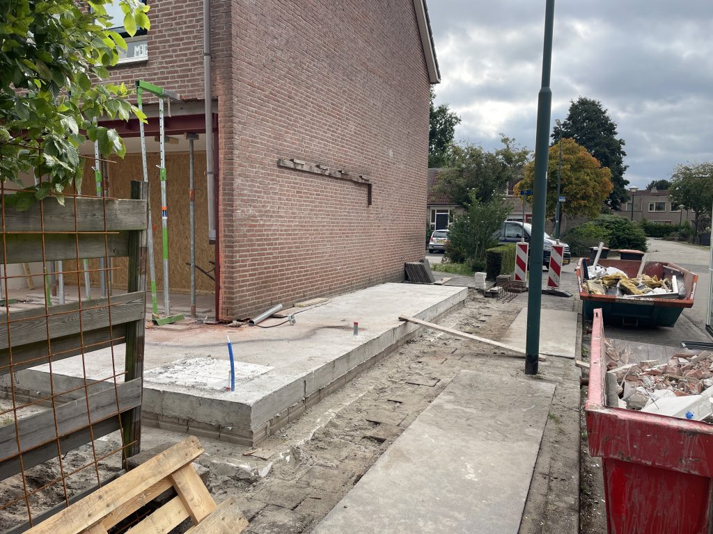 Uitbouw woning Soest tijdens foto