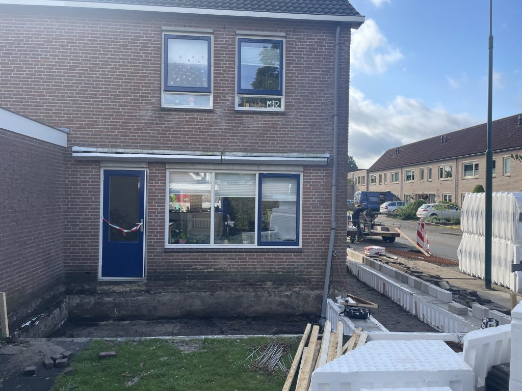 Uitbouw woning Soest tijdens foto