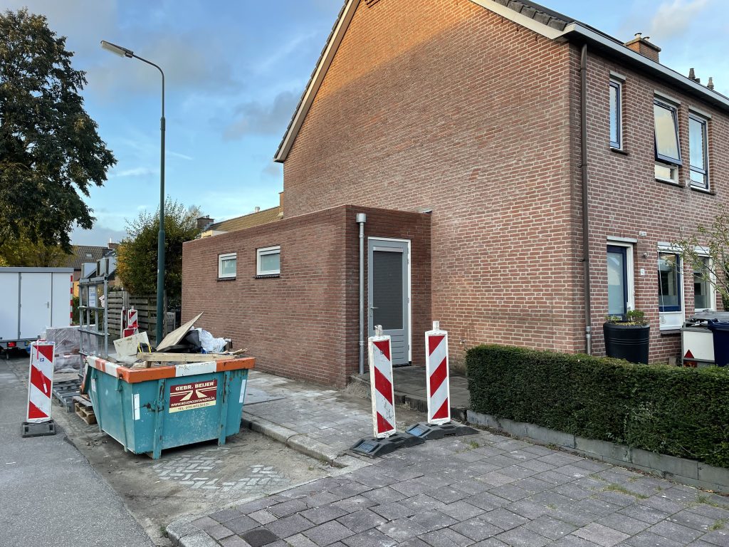Uitbouw woning Soest tijdens foto