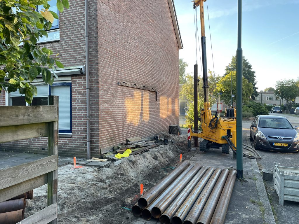 Uitbouw woning Soest tijdens foto
