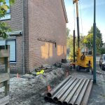 Uitbouw woning Soest tijdens foto