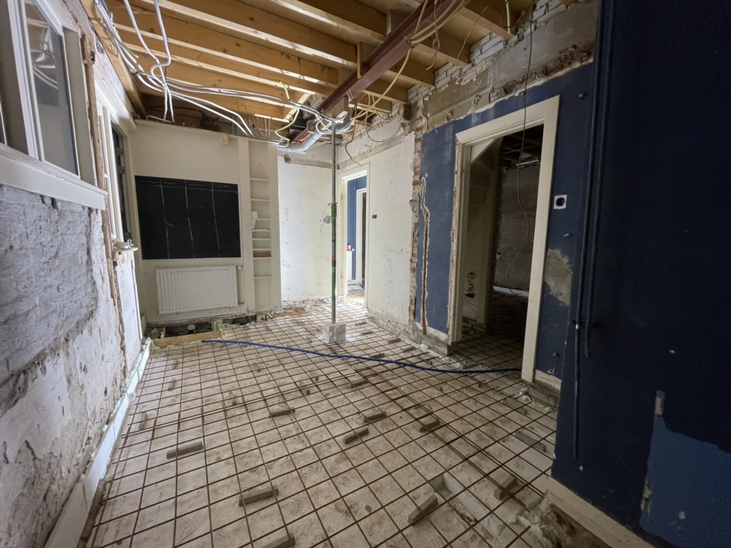 Verbouwing keuken Baarn tijdens foto